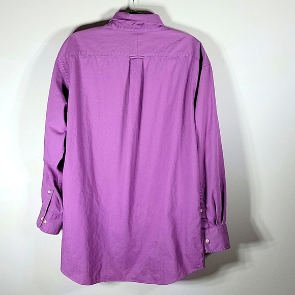 Tommy Hilfiger Mens Oxford Style Shirt Button Up Cotton Purple 16.5 Large - Picture 5 of 5